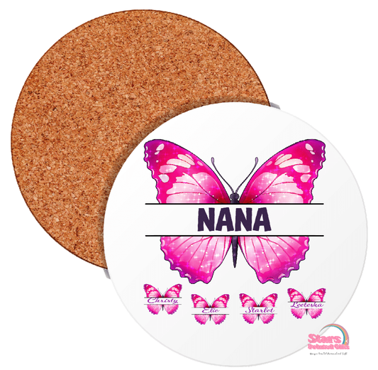 Custom Pink Butterfly Monogram Personalised 11/15oz Ceramic Mug