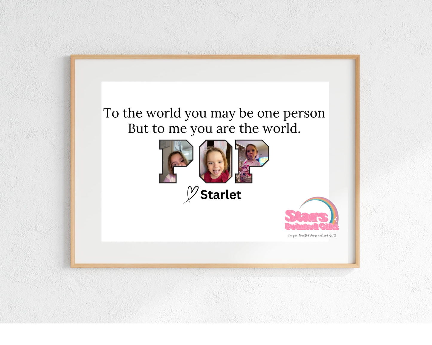 Photo Dad Digital Print, Custom Personalised Artwork, Custom Personalised Print.