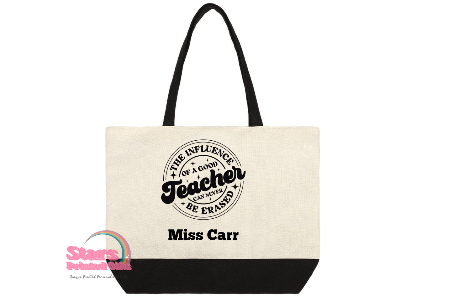 Personalised Teacher Zipped Tote Bag | Eco Friendly Reusable Teachers Bag | Custom Gift for Teachers- Teacher 1