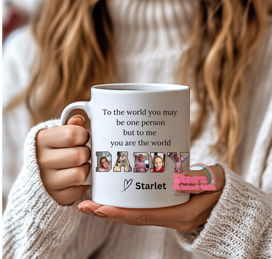 Dad/Daddy Photo Mug, Custom Personalised Father's Day Gift, Custom Mug.