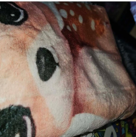 Personalised Baby blanket, Custom baby shower gift, Custom kids blanket, Name Printed Deer Blanket