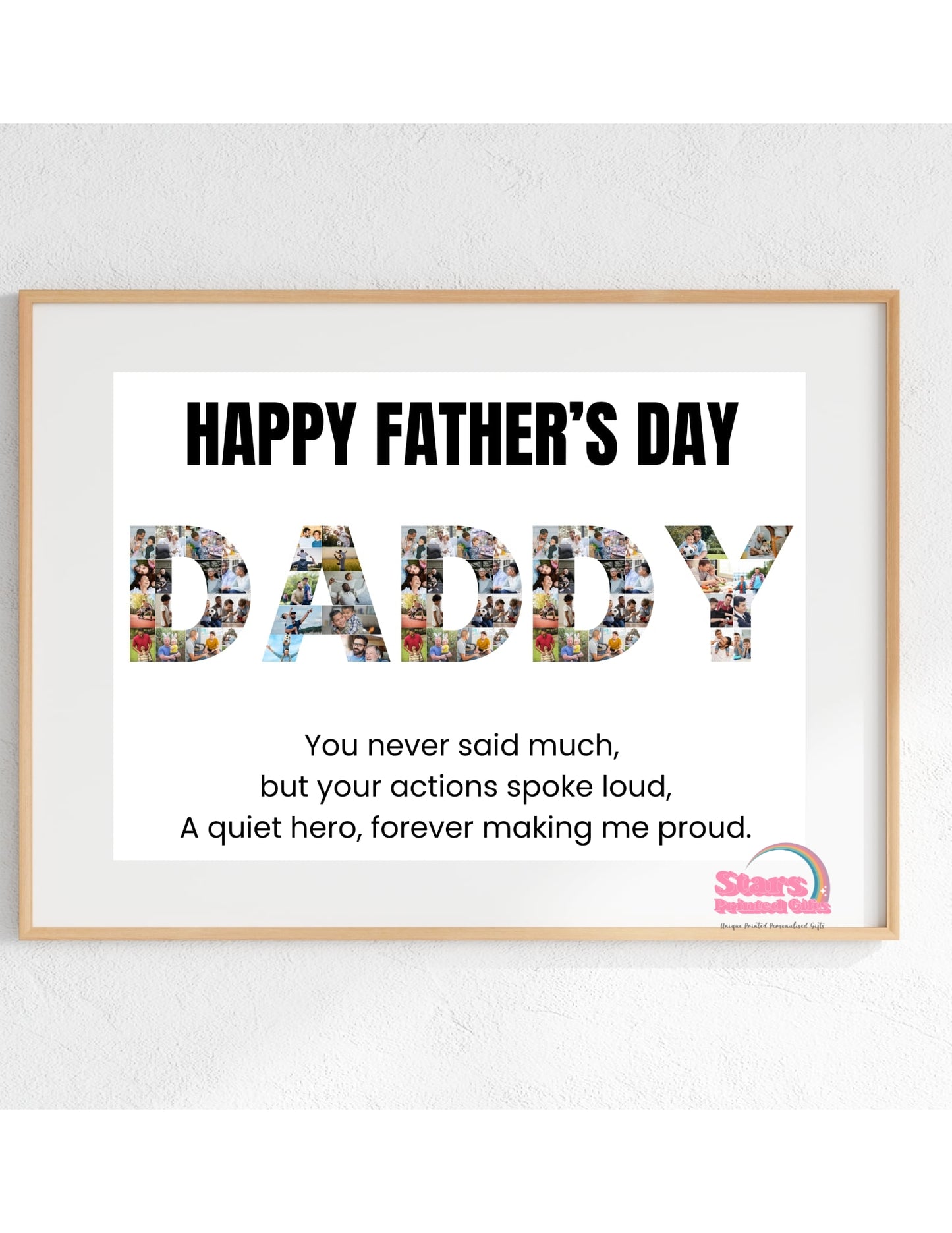 Photo Dad-Grandpa-Pop-Daddy Digital Print, Custom Personalised Artwork, Custom Personalised Print.