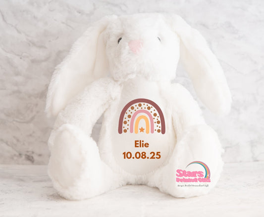 Personalised Birth Announcement Bear, Custom Printed Keepsake Teddy , Custom Teddy- Name & Birth