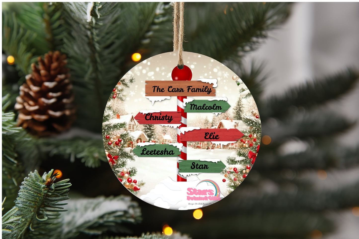 Personalised Christmas Ornament – Custom Ceramic or Aluminium Ornament – 1st Christmas Keepsake Decoration – Family Christmas