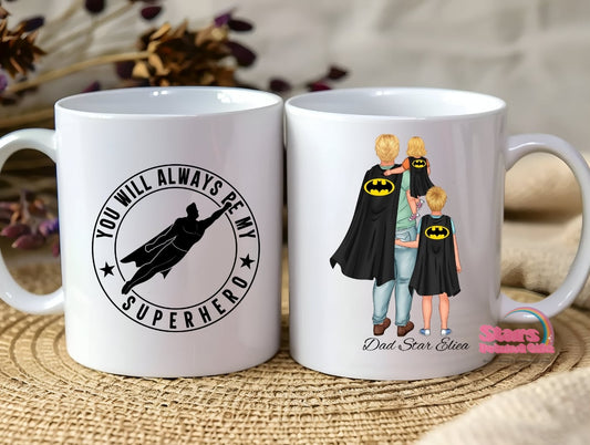 Super Dad Personalised Mug, Custom Personalised Father's Day Gift, Custom Mug.