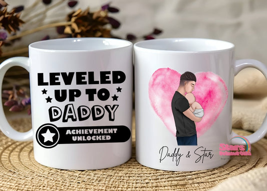 Gamer Daddy Mug, Custom 1st Father's Day Gift, Custom Mug.