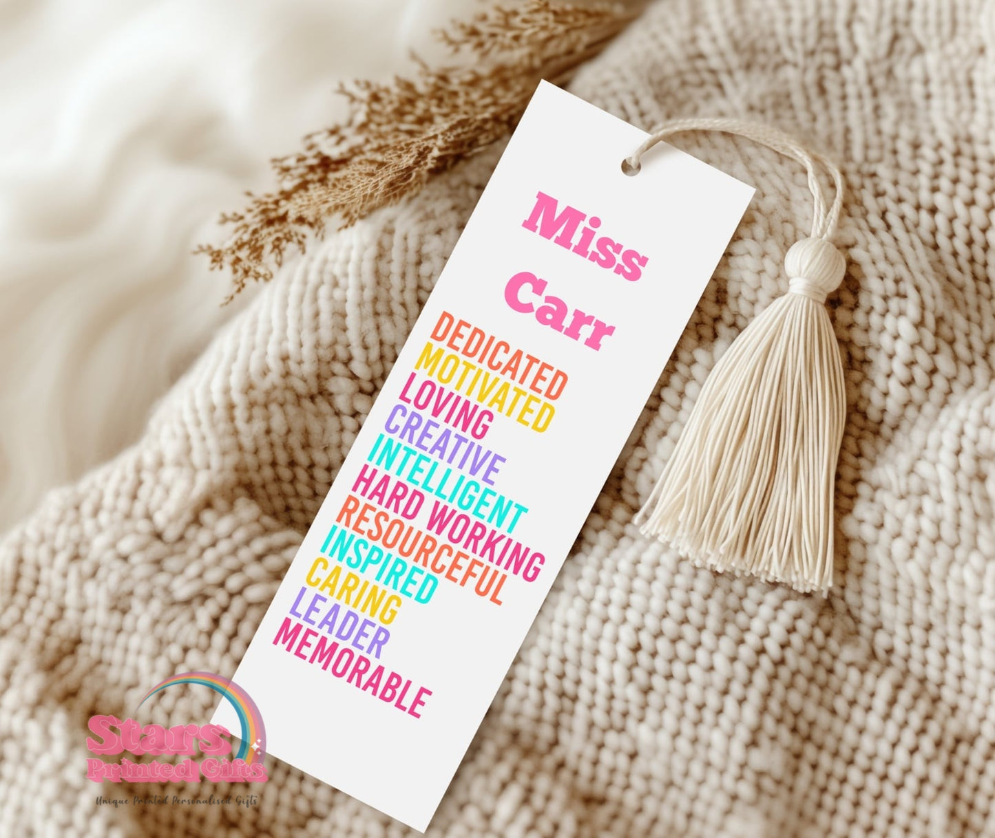 Personalised Teacher Aluminium Bookmark | Teacher Thank You Gift | Custom Name Bookmark | End of Term Gift for Teacher or Educator - Teacher Quote
