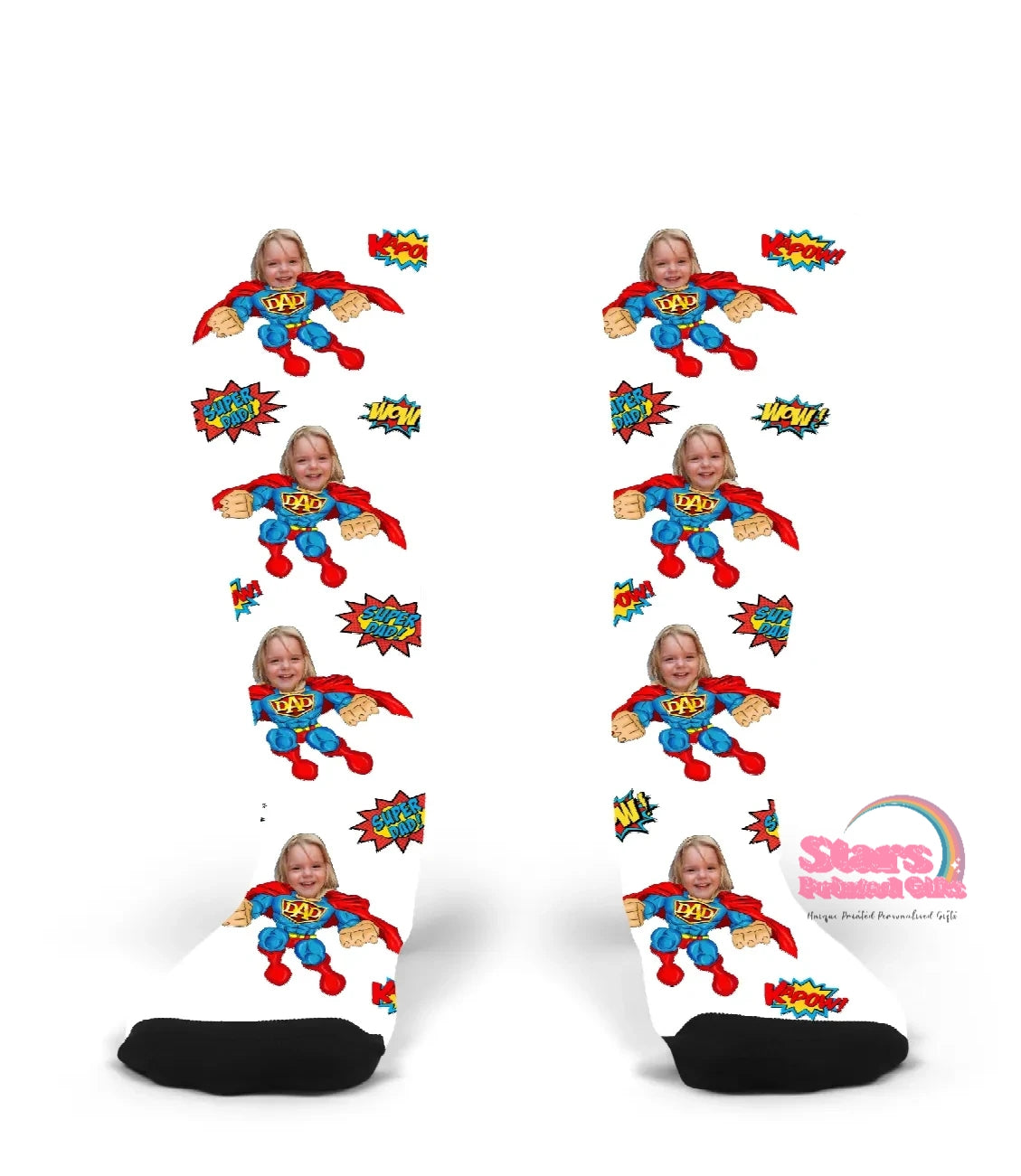 Dad Superhero Printed Socks