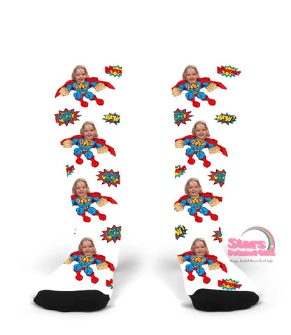 Dad Superhero Printed Socks