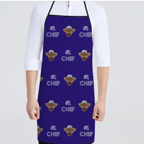 Custom Personalised Adult Face Printed Apron #1 Chef
