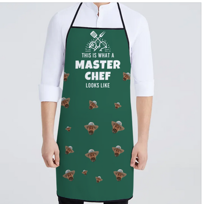 Personalised Master Chef, Custom Face Adult Apron