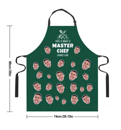 Personalised Master Chef, Custom Face Adult Apron