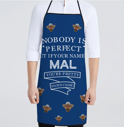 Custom Personalised Face Adult Apron- Perfect Quote