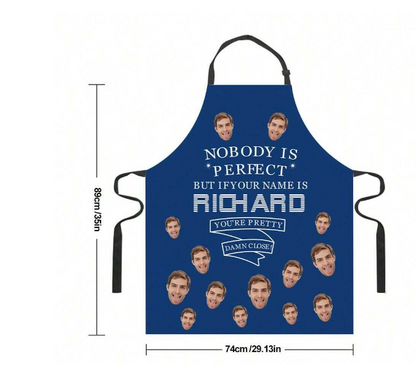 Custom Personalised Face Adult Apron- Perfect Quote