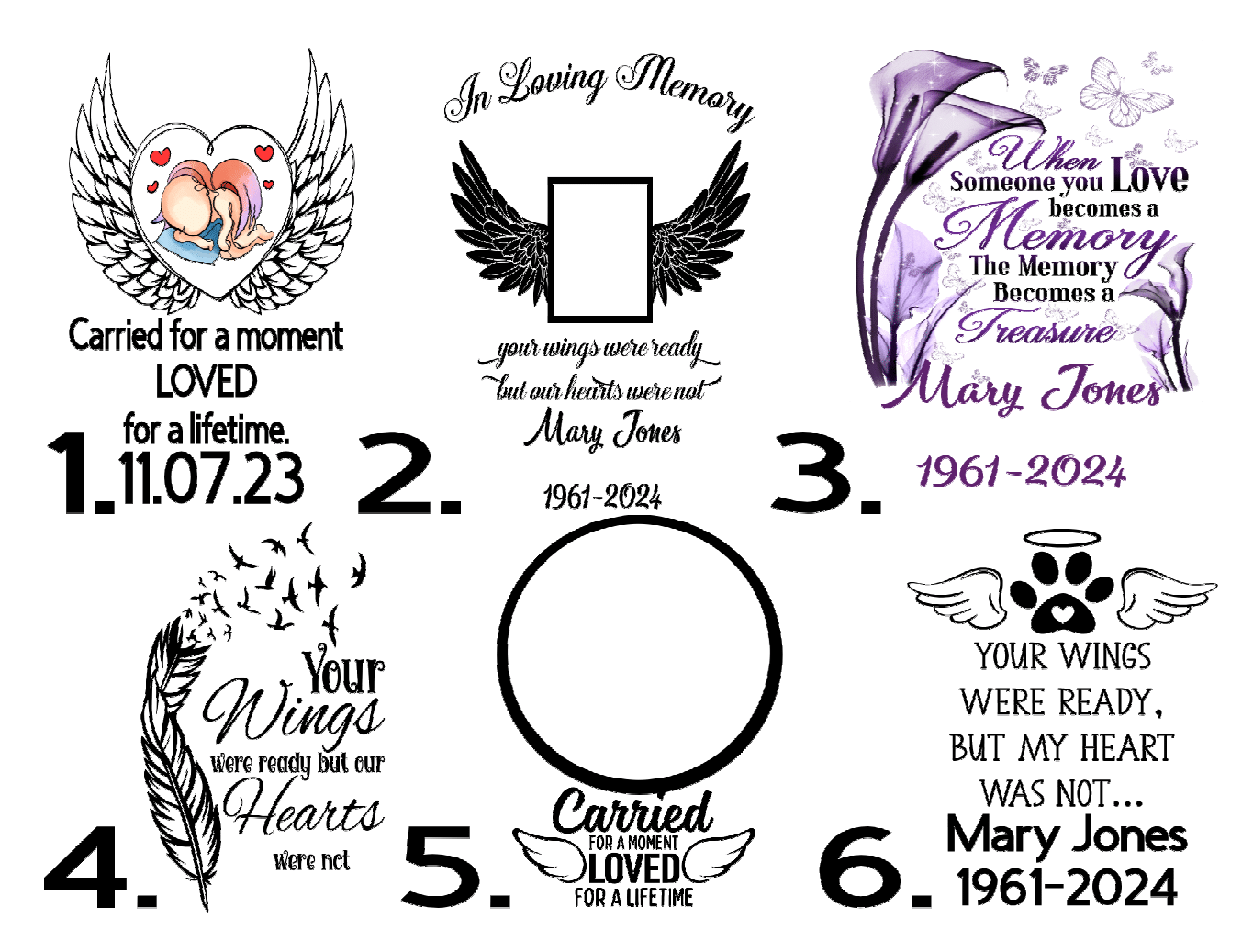 Memorial  Personalised Angel Wing  Bear