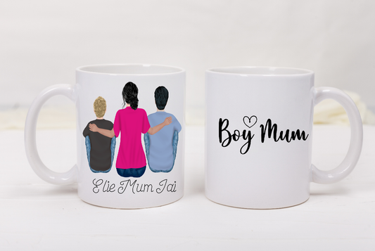 Boys Mum Personalised Mug