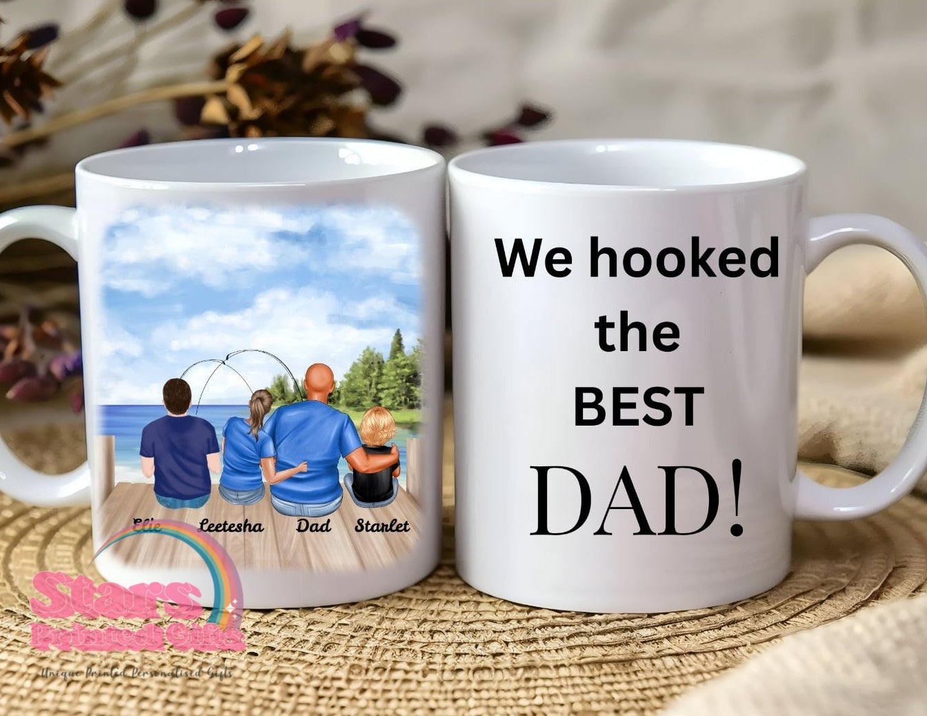 Best  Dad, Custom Personalised Father's Day Gift, Custom Mug.