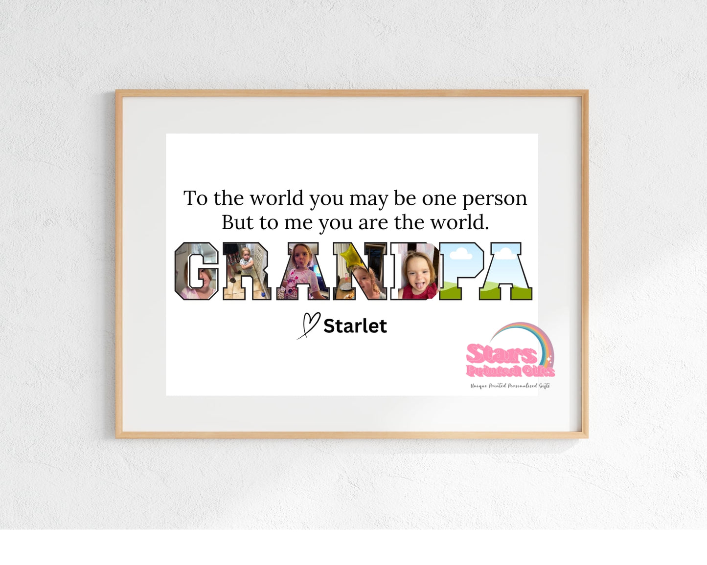 Photo Dad Digital Print, Custom Personalised Artwork, Custom Personalised Print.