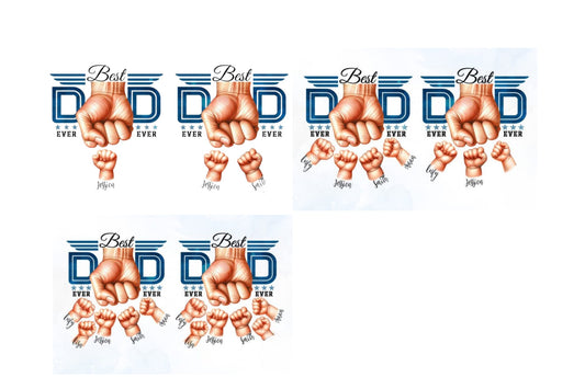 Best Dad Fist Pump Mug, Custom 1st  Father's Day Gift, Custom Mug, Upto 6 Kids Names.
