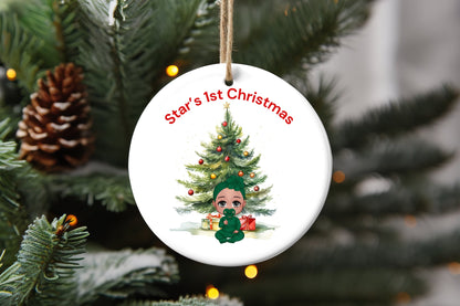 Baby 1st Christmas Ornament, Christmas  keepsake Ornament.