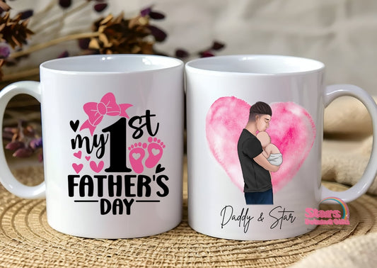 Personalised Daddy & Me Mug, Custom 1st  Father's Day Gift, Custom Mug.