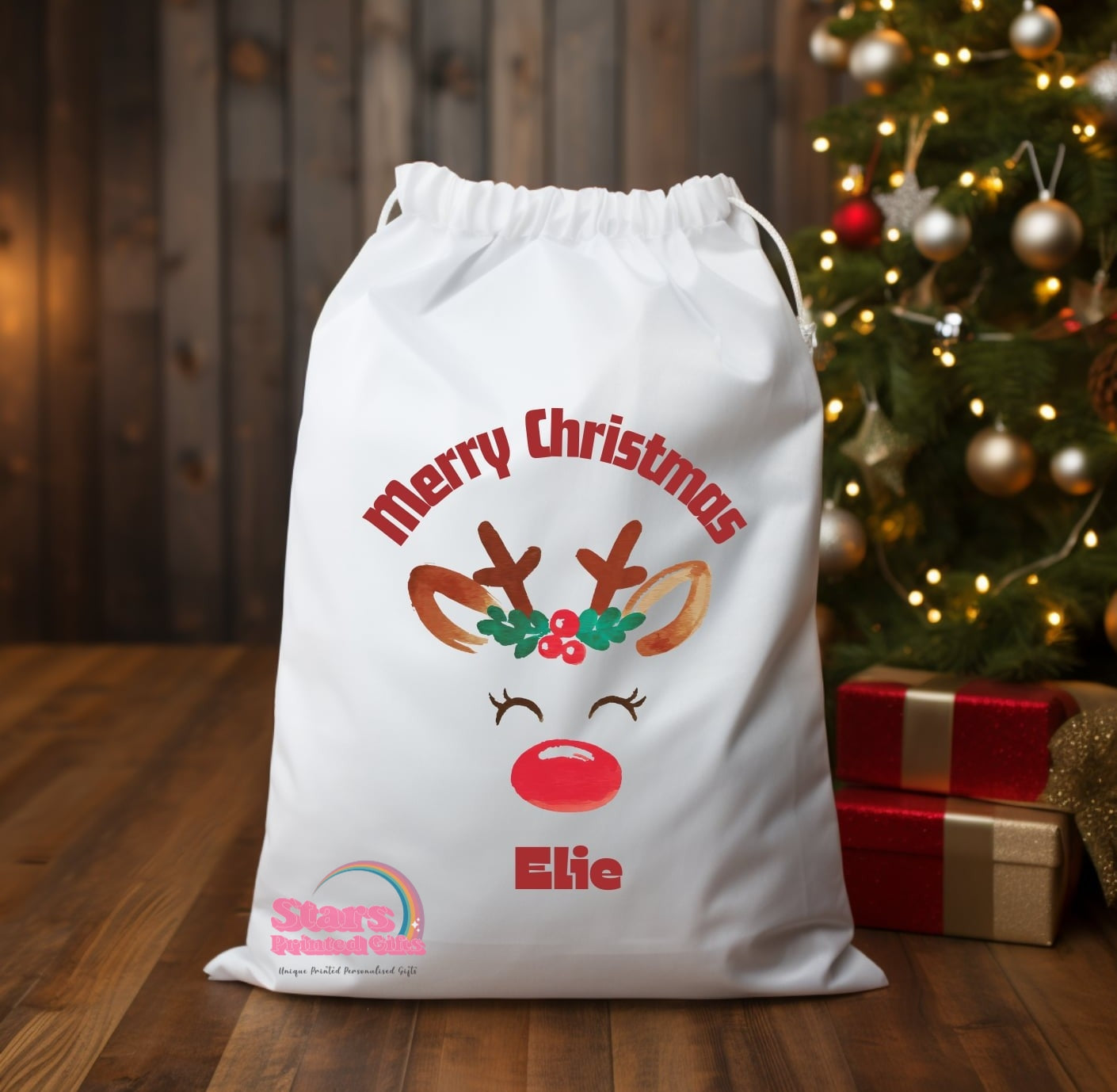 Personalised Christmas Santa Sack Christmas Unicorn / Custom Name Christmas Gift Bag / Reuseable Christmas Toy Bag For Kids