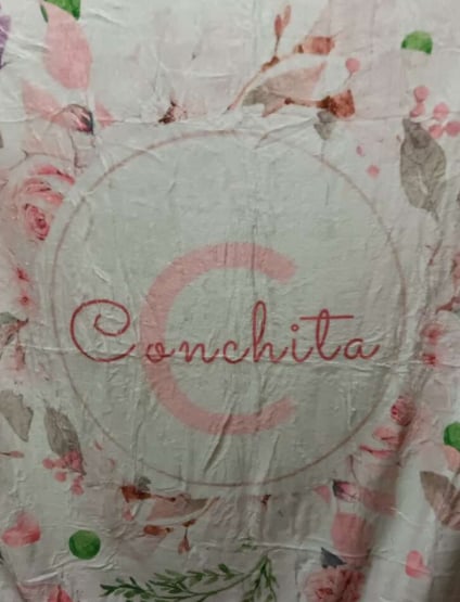 Personalised Baby blanket, Custom baby shower gift, Custom kids blanket, Name Printed Floral Blanket