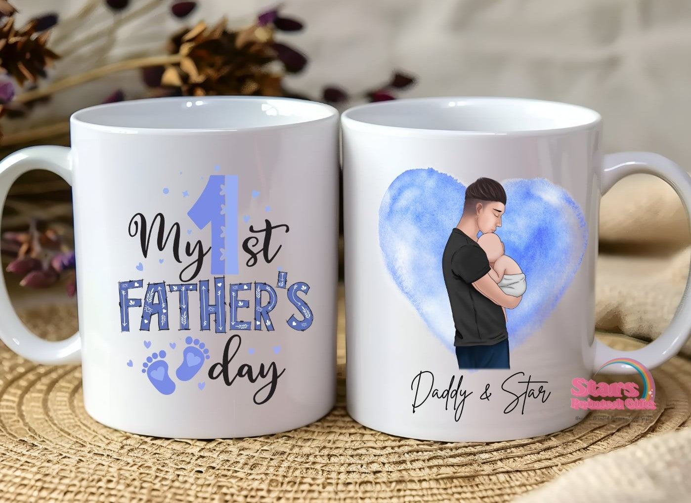 Personalised Daddy & Me Mug, Custom 1st  Father's Day Gift, Custom Mug.