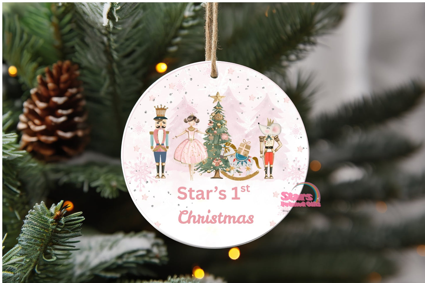 Personalised Christmas Ornament – Custom Ceramic or Aluminium Ornament – 1st Christmas Keepsake Decoration – Nutcracker