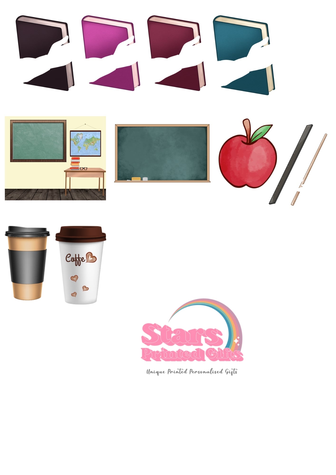 Personalised Teacher Libby Glass | Custom Iced Coffee Cup with Bamboo Lid & Straw | End of Year Teacher Gift , Custom Teacher Gift- Rainbow Teacher