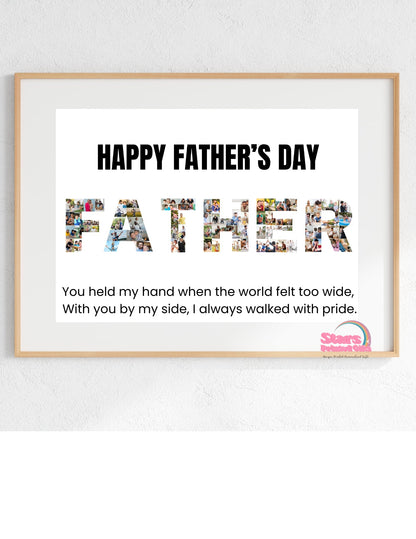 Photo Dad-Grandpa-Pop-Daddy Digital Print, Custom Personalised Artwork, Custom Personalised Print.
