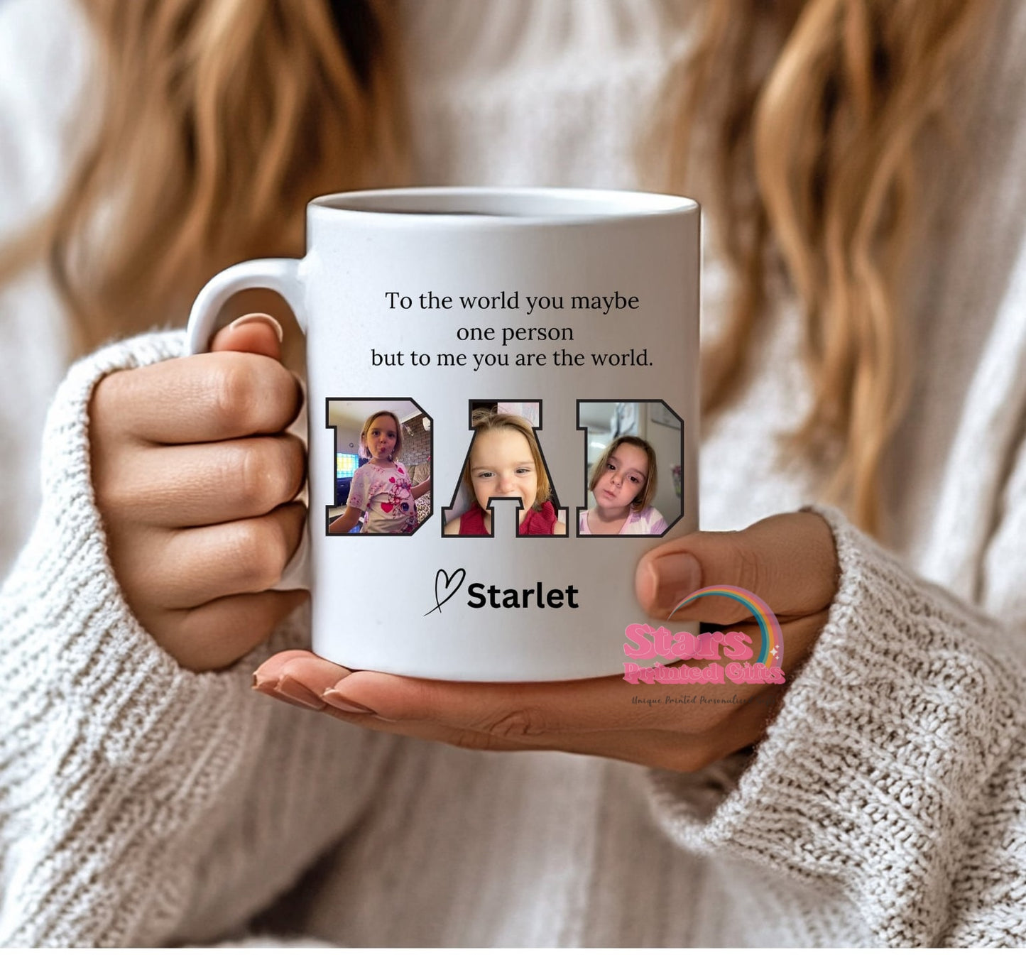 Dad/Daddy Photo Mug, Custom Personalised Father's Day Gift, Custom Mug.