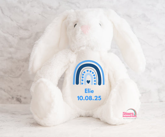 Personalised Birth Announcement Bear, Custom Printed Keepsake Teddy , Custom Teddy- Name & Birth