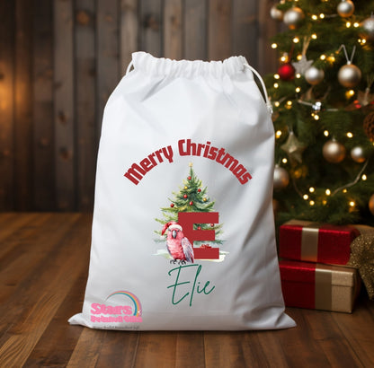 Personalised Christmas Santa Sack Christmas Australian Animals / Custom Name Christmas Gift Bag / Reuseable Christmas Toy Bag For Kids