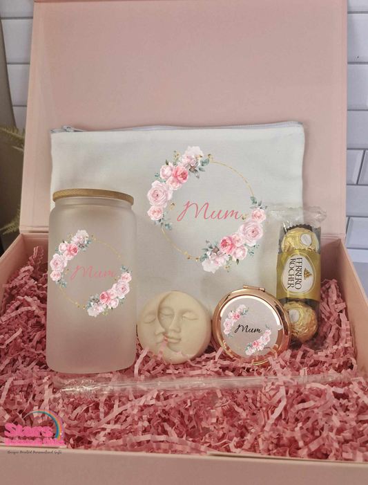 Mothers Day Gift Hamper Personalised Floral Wreath Gift Set, Gift For Her
