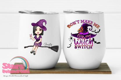 Halloween Personalised Insulated Tumbler Witch Switch