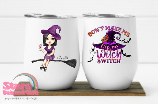 Halloween Personalised Insulated Tumbler Witch Switch