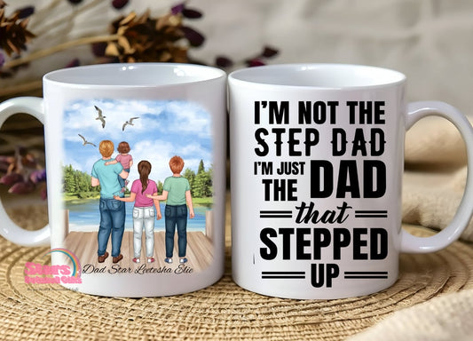 Best  Step Dad, Custom Personalised Father's Day Gift, Custom Mug.