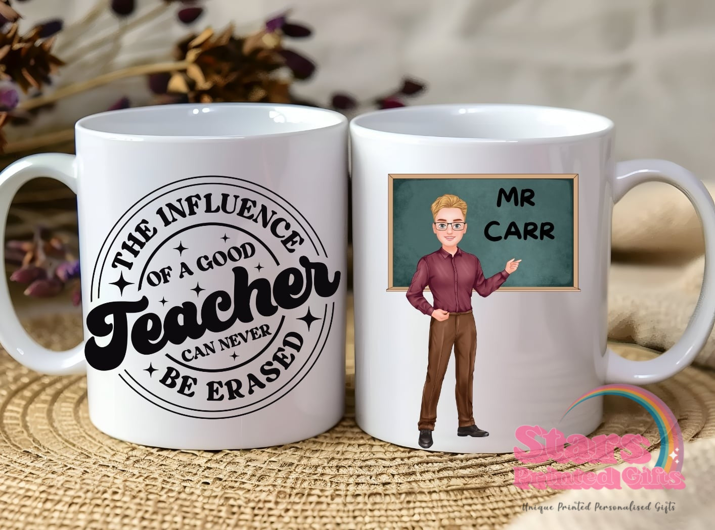 Personalised Teacher Mug , Unique Teacher Gift, Coffee Cup for Teacher Appreciation Gift, Male Teacher Gift.