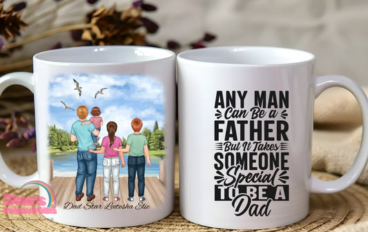 Father Quote Personalised Mug, Custom Personalised Father's Day Gift, Custom Mug.