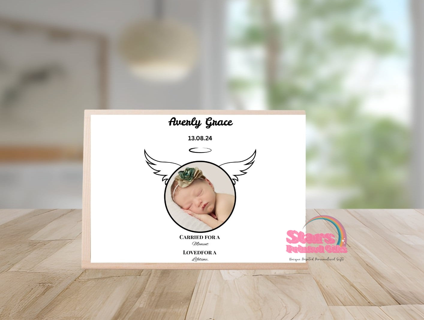 Personalised Wooden Mini Keepsake Box | Custom Name & Photo Trinket Box | Small Memory Box for Baby- Memorial Keepsake