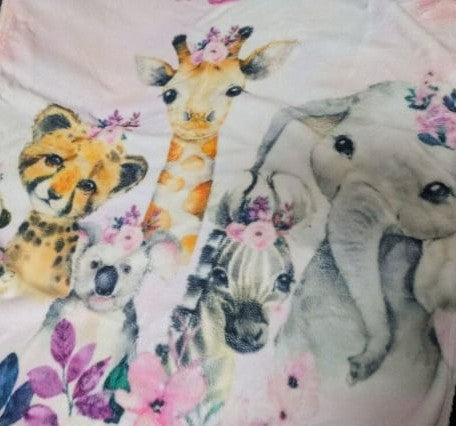 Personalised Baby blanket, Custom baby shower gift, Custom kids blanket, Name Printed Safari Blanket