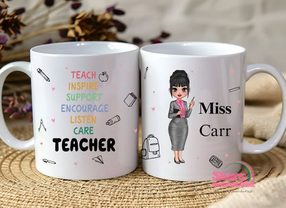 Personalised Teacher Mug , Unique Teacher Gift, Coffee Cup for Teacher Appreciation Gift, Male Teacher Gift.